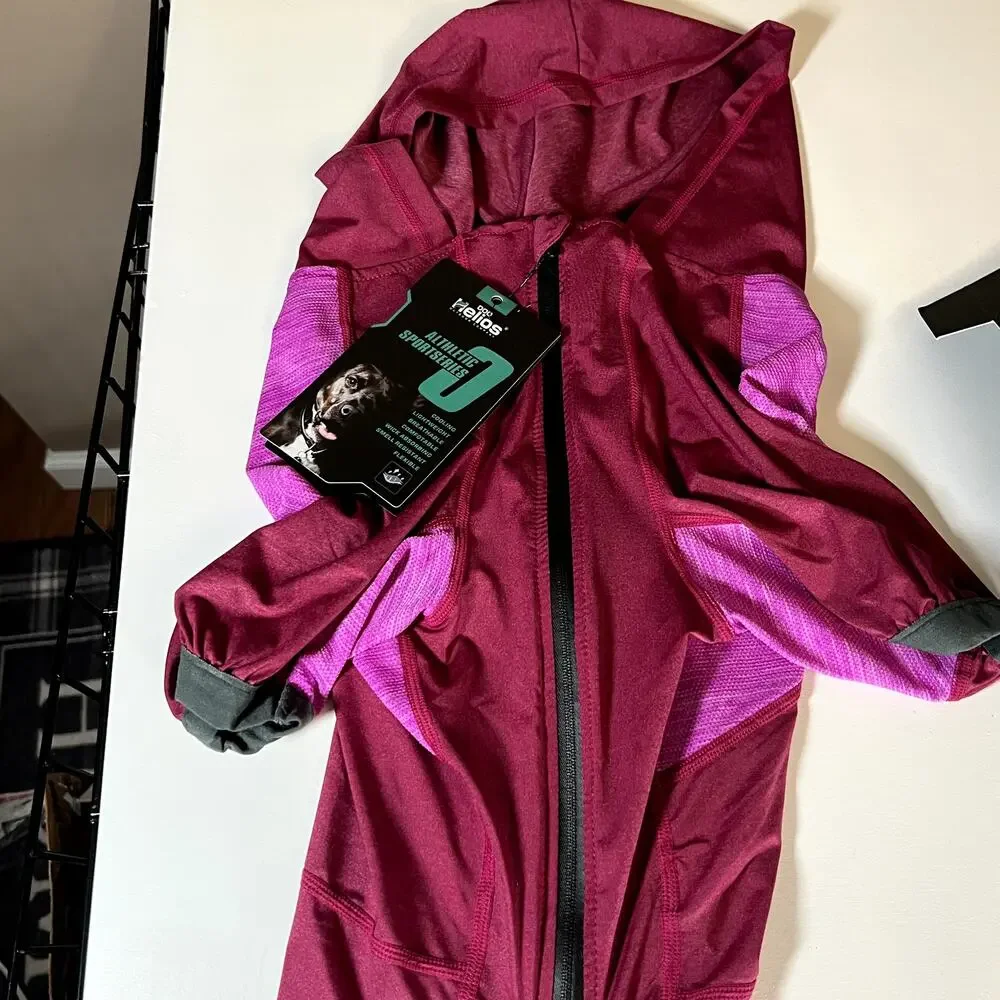 Helios Pet Life Yoga Dog suit hooded pink XL NWT